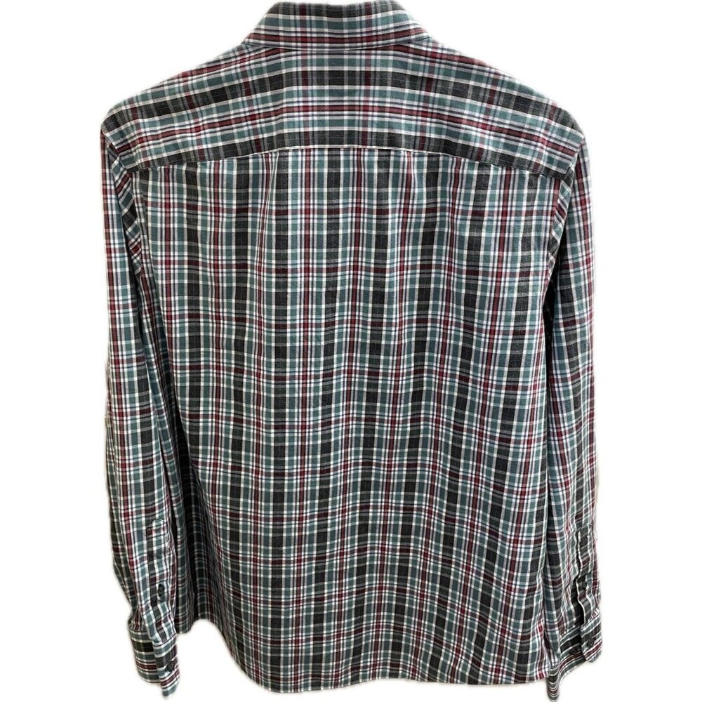 Untuckit Tarcento Mens XL Slim Wf Shirt Long Sleeve Blue/Green Plaid Button Up - Picture 2 of 10